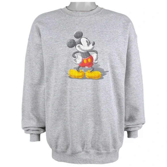 Vintage Mickey Mouse Disney Crew Neck Sweatshirt sz Large - Picture 2 of 16